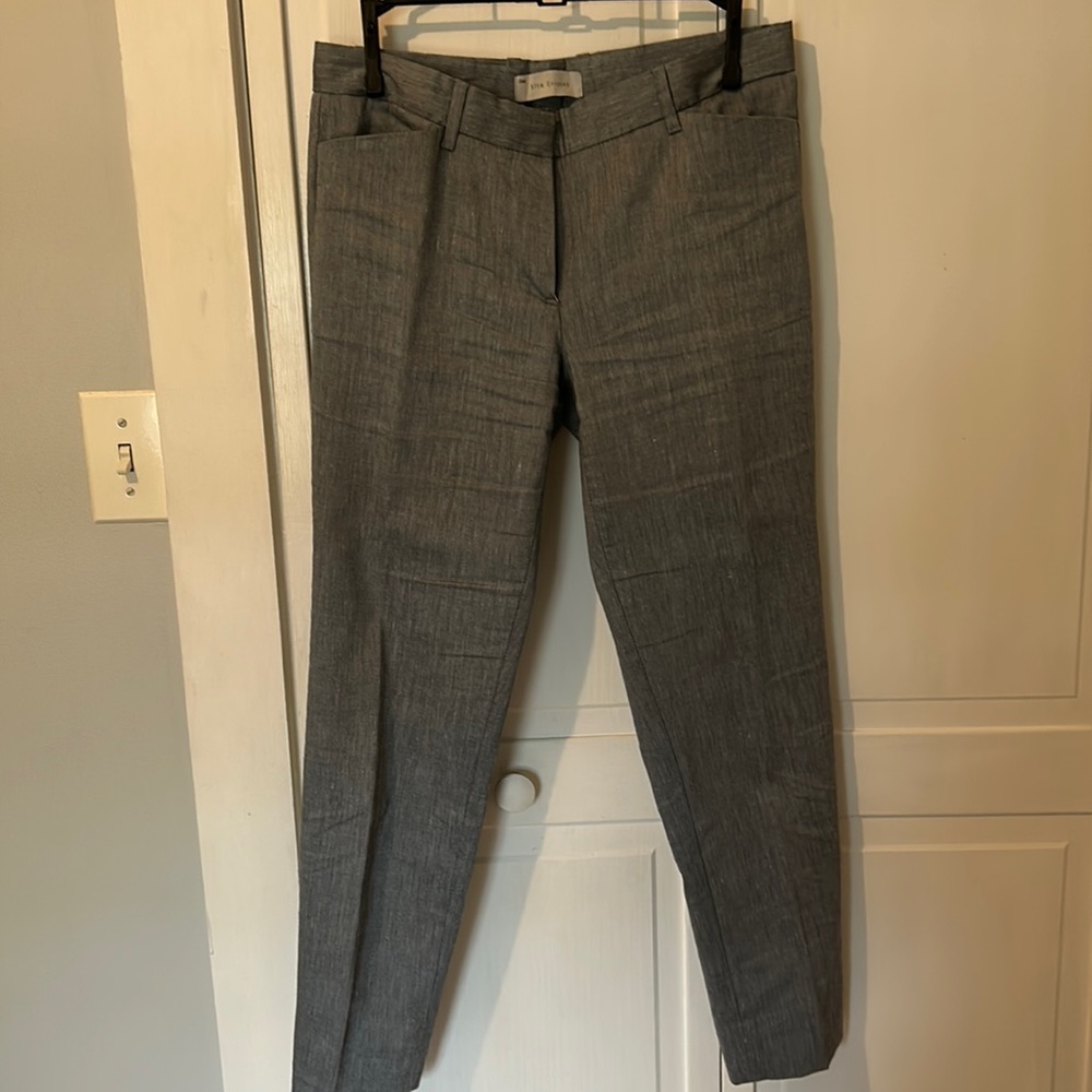 Gap linen slim cropped pants